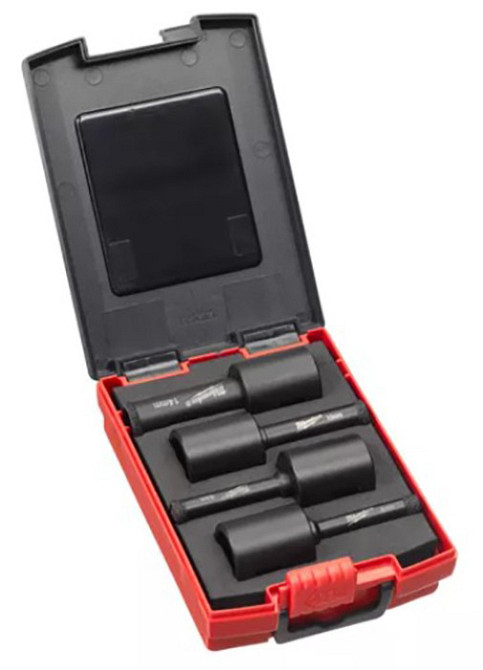 Набір коронок алмазних Diamond Max MILWAUKEE М14 (6,8,10,14мм), (4шт), пластиковий кейс Одесса - изображение 2