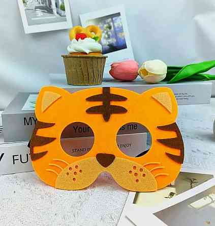 Дитяча маска з фетру Тигр one size різнобарвний Київ