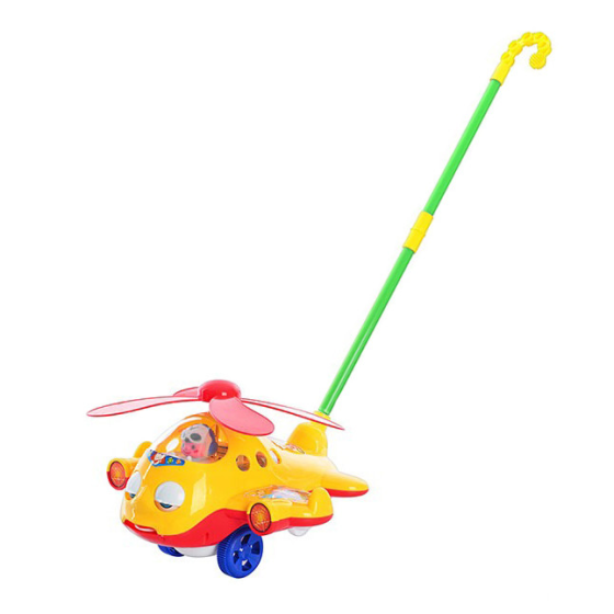 Игрушечная каталка Вертолёт 117136 на палке Жёлтый Винница