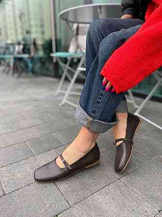 Roberto Netti Балетки женские Roberto Netti шоколадные натуральная кожа квадратный носок (3025) Коломия