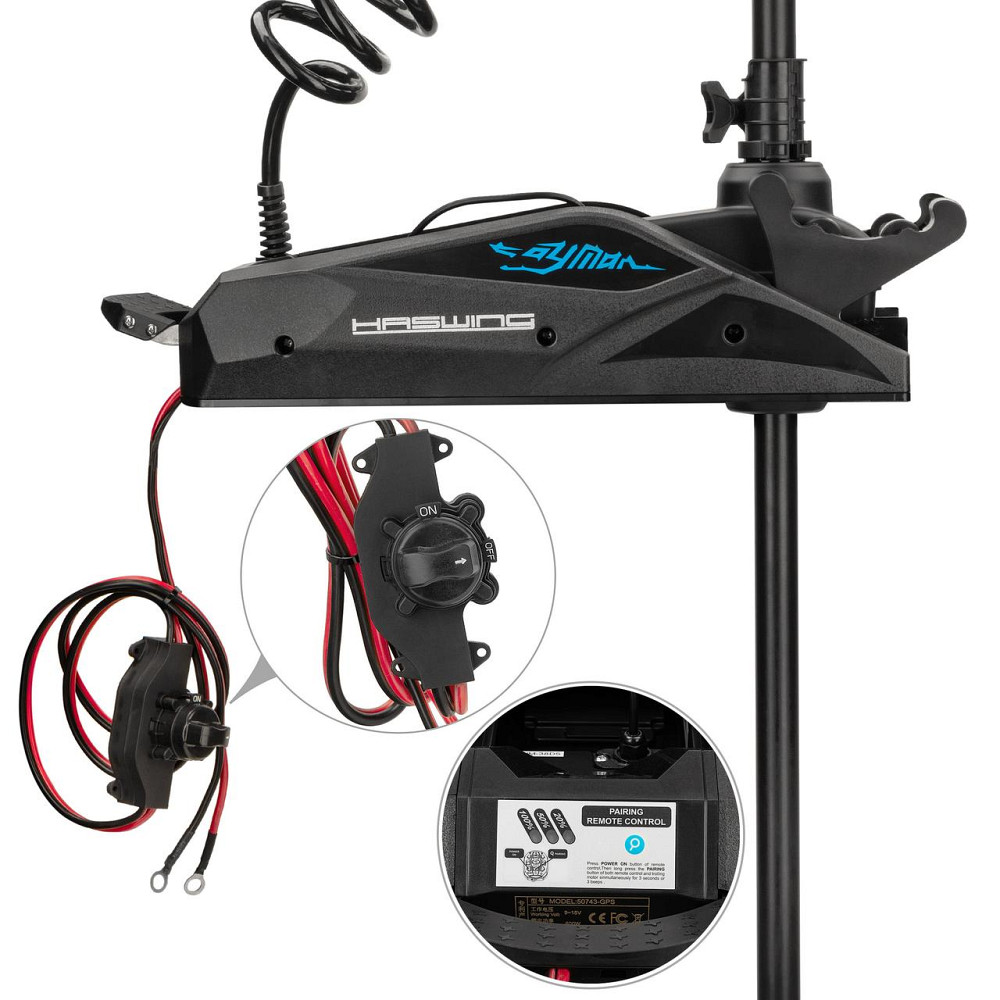 Электромотор Haswing Cayman B GPS 55lbs 12В новая коробка передач Киев - изображение 6