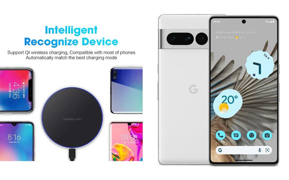 Бездротовий зарядний пристрій Copper до 30W для Honor 200 Pro, USB-C, LED Київ - фото 4