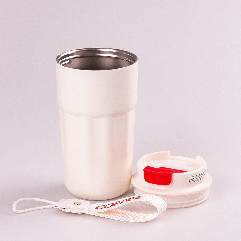 Happy Life Термокружка з нержавіючої сталі 450 мл Бежевий HP153BE Київ - фото 2