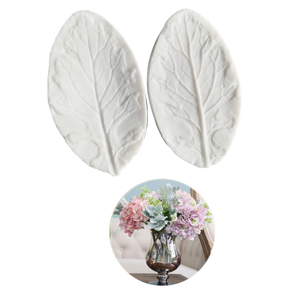 Молд силиконовый Листья цинерарии 92 на 55 мм белый Киев - изображение 3