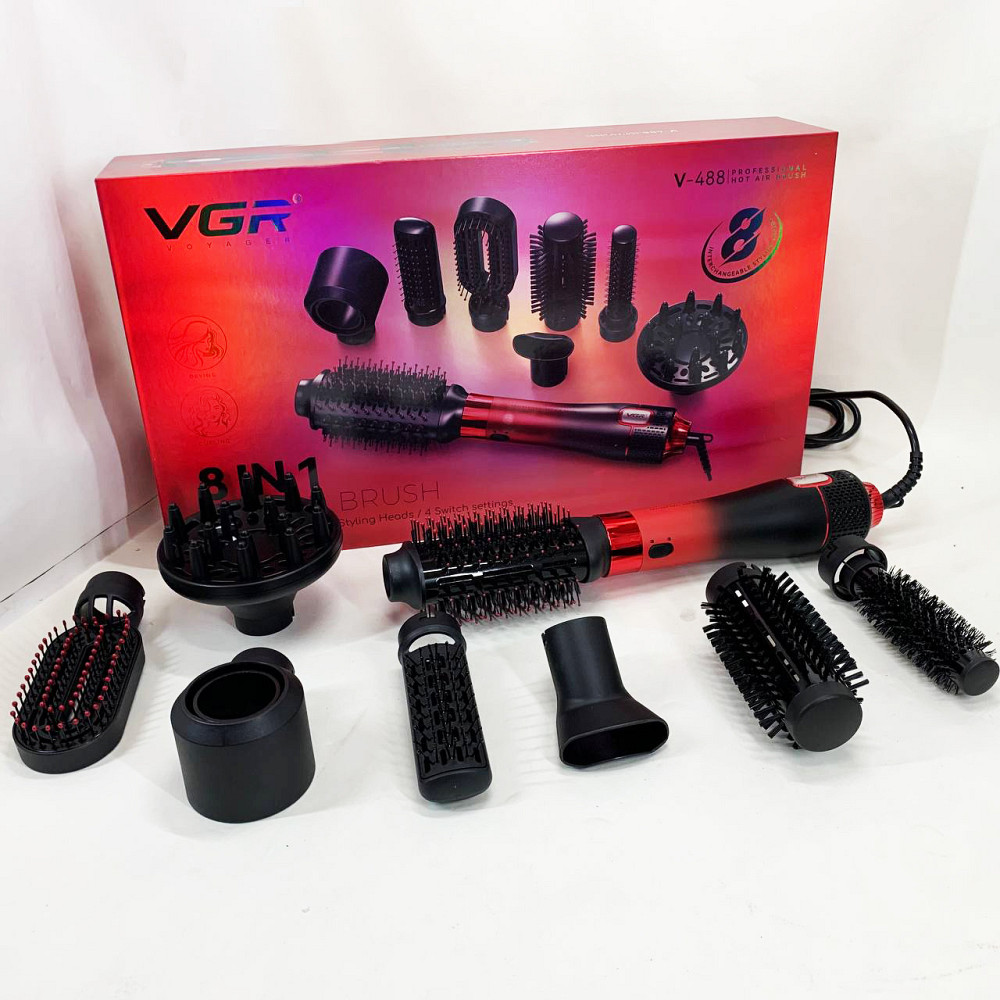 Фен-стайлер для сушки волос VGR 8 в 1 V-488, Классический фен для волос Щипцы ля завивки CQ-83 Львов - изображение 19
