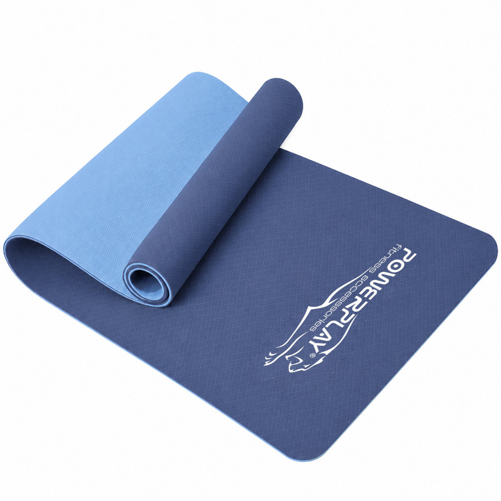 Килимок для йоги та фітнесу PowerPlay 4150 TPE Premium Performance Mat Океанічний (183x61x0.6 см.) Кам'янське - фото 1