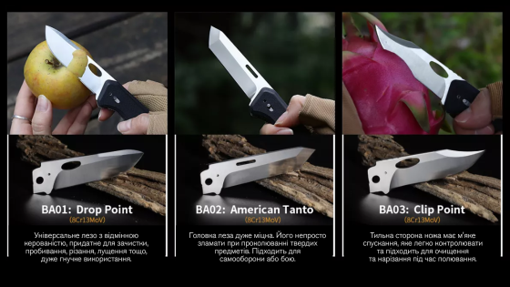 Ніж складаний Roxon S502U, чорний Київ