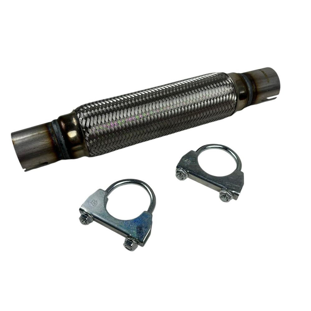 Гофра 45х250x350 кріплення під хомут у зборі AGK глушника Мукачево - фото 1