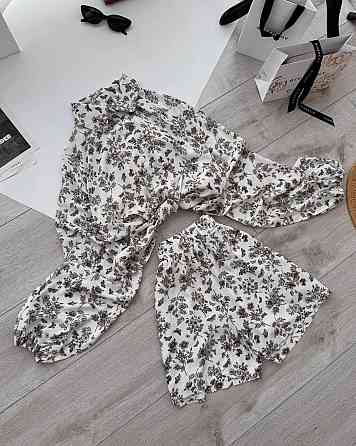 Женский стильный повседневный костюм из натуральной ткани штапель Одесса