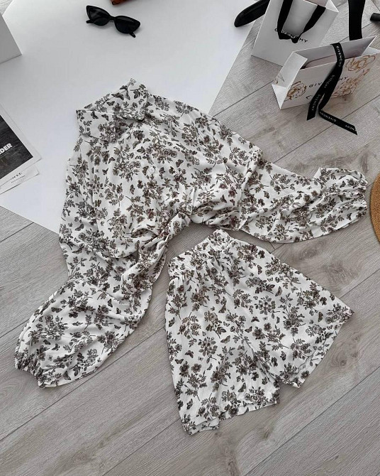 Жіночий стильний повсякденний костюм з натуральної тканини штапель Одеса - фото 5