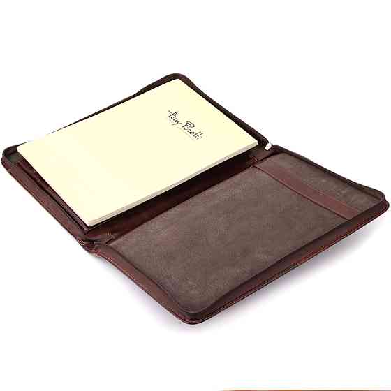 Папка с блокнотом из гладкой натуральной кожи Tony Perotti 20849_1 (1278L moro) Коричневая Киев