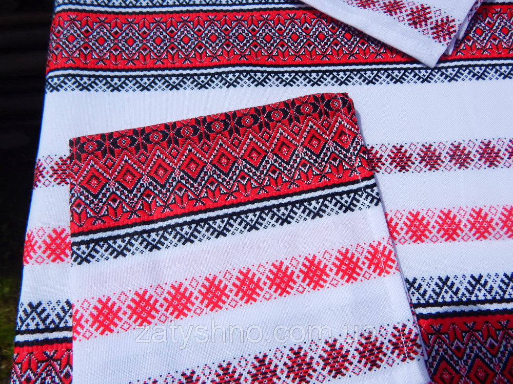 Красная вышитая скатерть на хлопке Киев - изображение 5