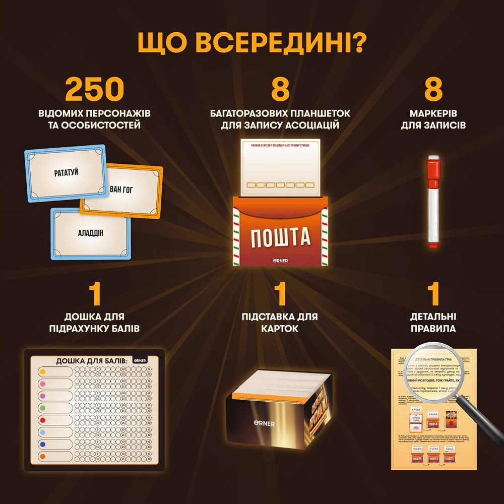 Гра для компанії Orner Секретні персонажі (orner-2929) ( 19869 ) Харьков - изображение 4