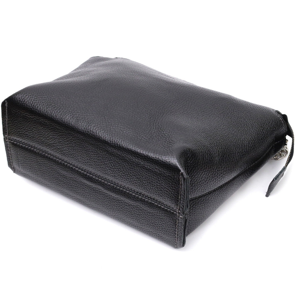 Якісна жіноча сумка з натуральної шкіри GRANDE PELLE 11655 Чорна Київ - фото 5