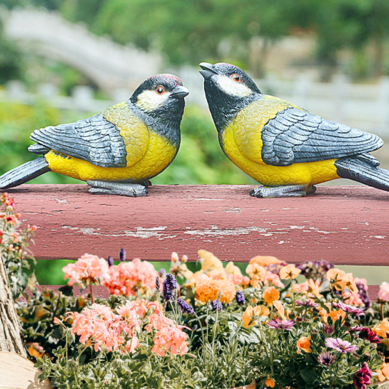 Садові фігурки Пара синичок 15.5 х 8.5 см з полістоуну Одеса