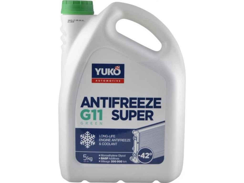 Антифриз ANTIFREEZE-40 (Super G11) зелений 5кг ТМ Yuko   Solmir Київ - фото 1