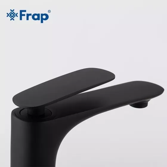 Змішувач для раковини високий Frap F1052-57 чорний Київ