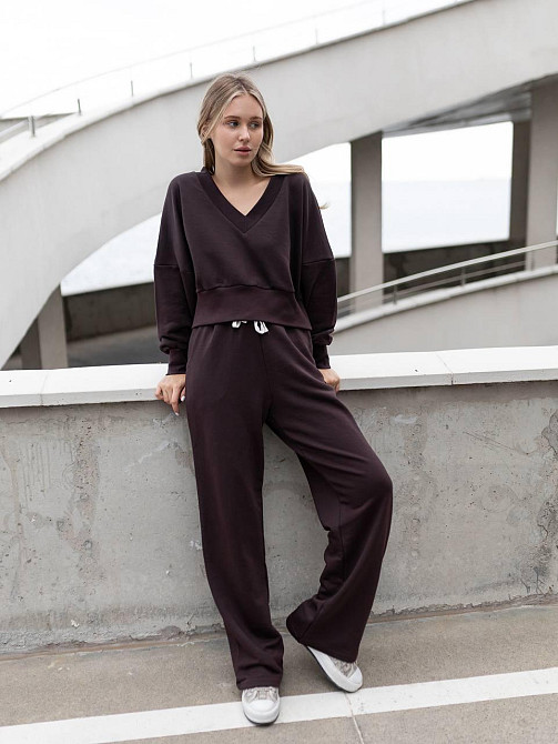 Женский базовый прогулочный костюм двойка: кофта и штаны турецкая трехнить пенье Одесса - изображение 6