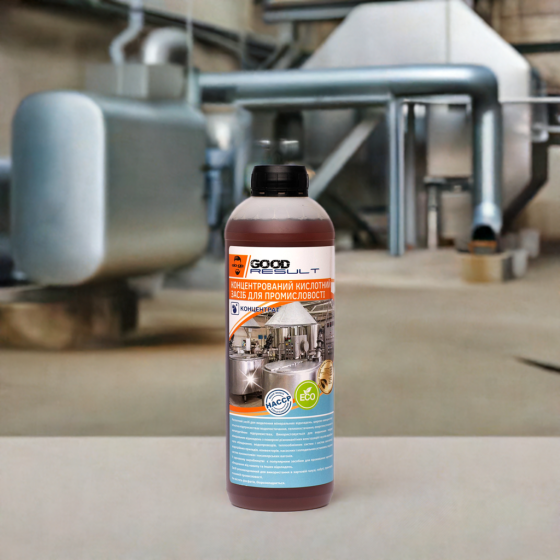 Концентрований кислотний засіб для промисловості GOOD RESULT, 1л. Павлоград