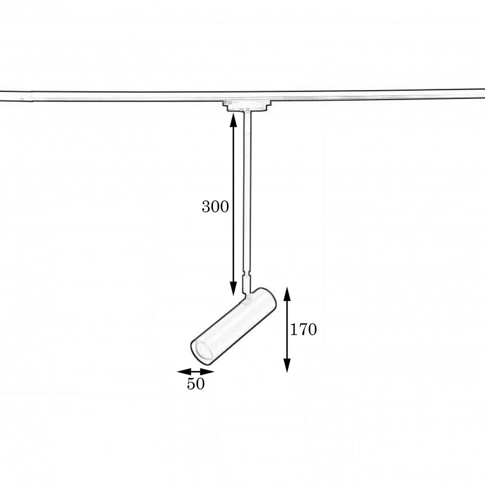 Підвісний трековий світильник трубка під лампу E27 Telescope NT 1730W Київ - фото 3