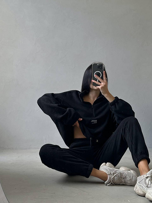 Жіночий повсякденний теплий флісовий костюм двійка  турецький двосторонній   фліс Одеса - фото 3