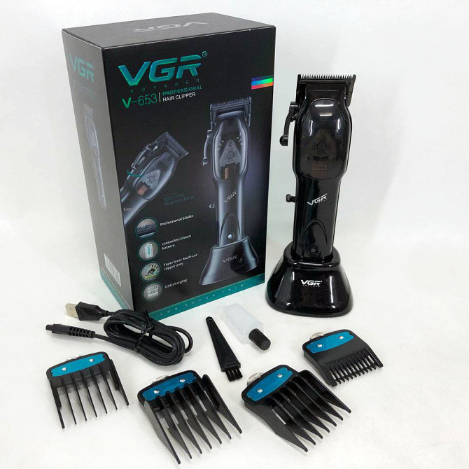 Машинка для стрижки волосся професійна VGR Hair Clipper V-653 Voyager, Електрична машинка IX-517 для стрижки Київ - фото 7