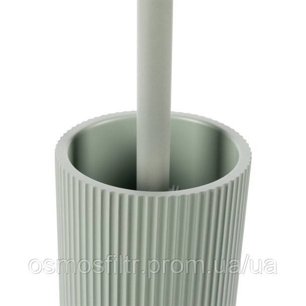 Гарнітур для WC Axentia Samos м'ятний полігума щітка нерж  Ø 9,5 см Н 37,5 см (136191) Київ - фото 2