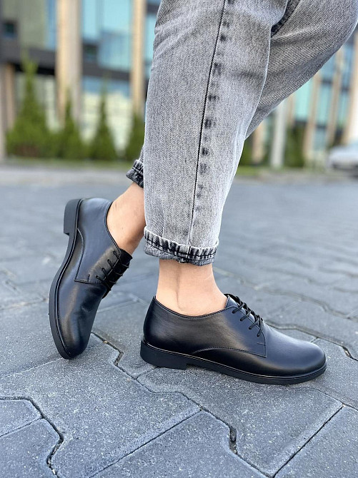 Туфлі жіночі RONE чорні натуральна шкіра 37р.-24см. 38р.-24.5см. (ST 1012) Коломия - фото 5