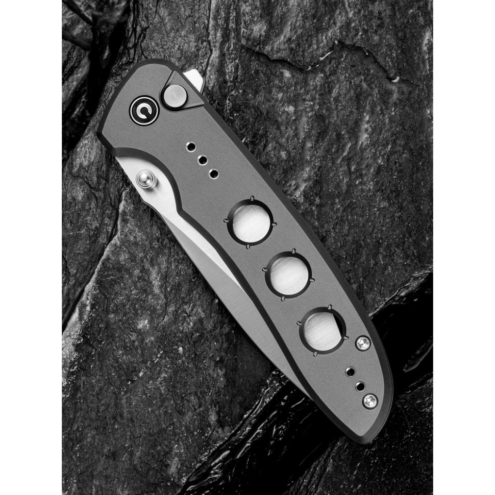 Ніж складаний туристичний Civivi Hyperpulse, (8.9 см) 14C28N / Aluminum сірий Киев - изображение 13