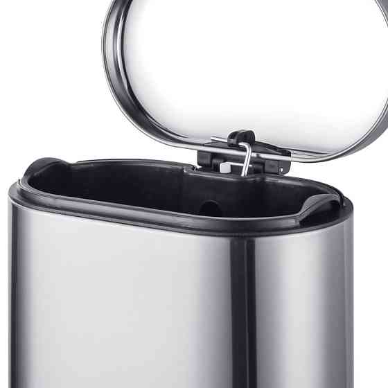 Відро для сміття з плавним закриванням овальне Mixxus Premium Topper-TC0205 SS Color 5 л колір неіржавка (MI7059) Харків