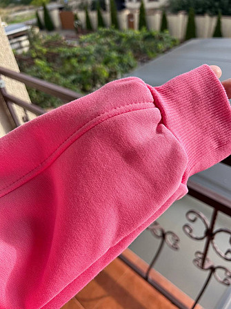 Світшот жіночий OLIVIA 2479 широкий оверсайз утеплений вишивка малюнок one size, рожевий, one size Одеса - фото 6
