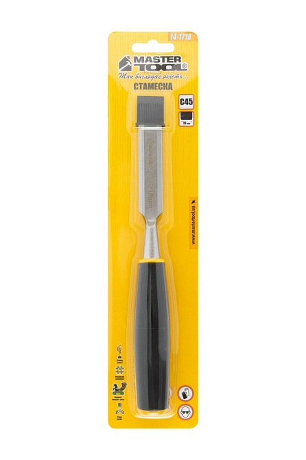 Стамеска MASTERTOOL 18 мм з пластиковою ручкою 14-1718 Коломия - фото 6
