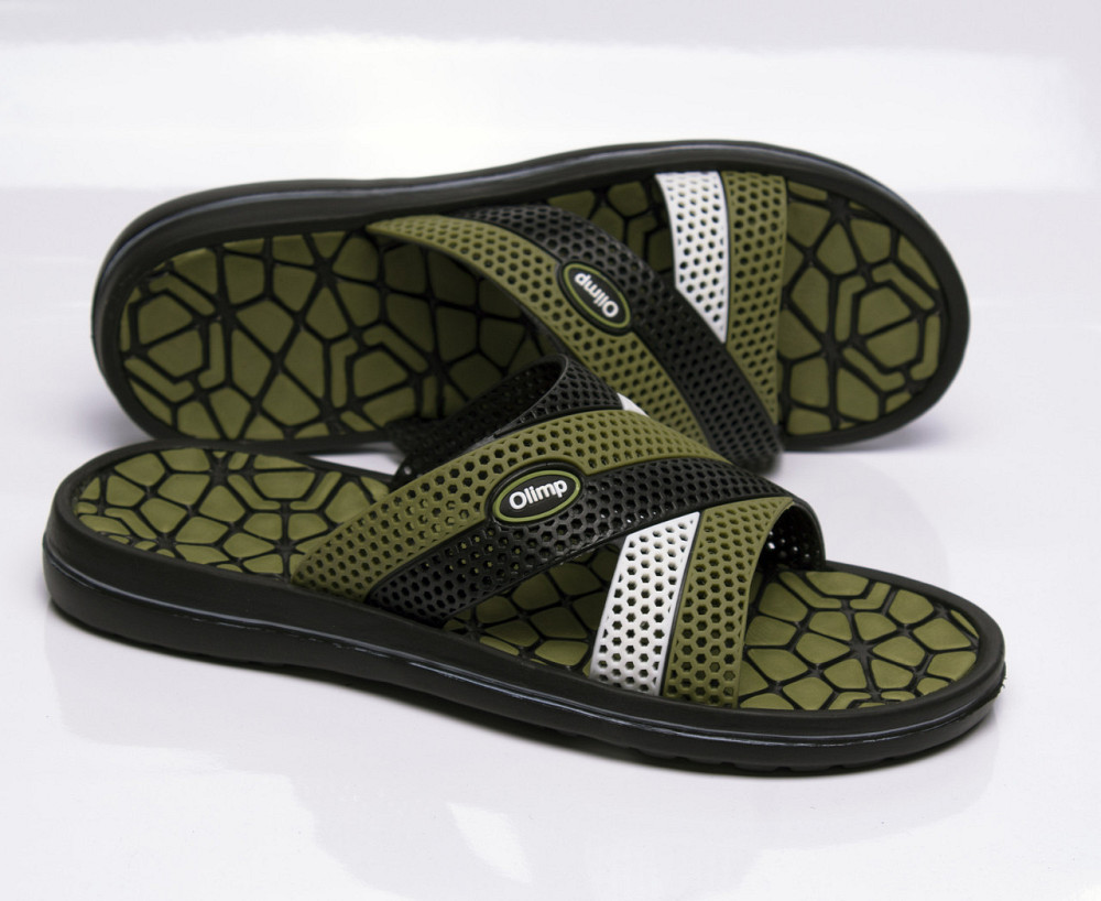 Шлепанцы мужские хаки Olip сеточка летние прочные Одесса - изображение 9
