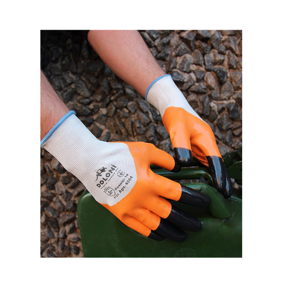 Рукавички 4564 трикотаж нітрилове покриття неповний облив р.10(XL) помаранчевий ДКГ Житомир - изображение 4