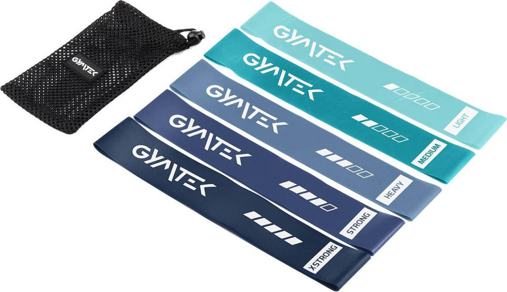 Набор резинок для фитнеса Gymtek 0,5-30кг синий Киев - изображение 8