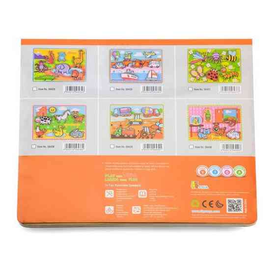 Дерев'яна рамка-вкладиш Viga Toys Домашні вихованці (56440) Харьков