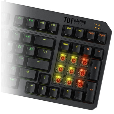 Клавиатура ASUS TUF Gaming K3 Gen II Opti-Mech RGB Red Switches USB UA Black (90MP0390-BKMA00) Винница - изображение 8