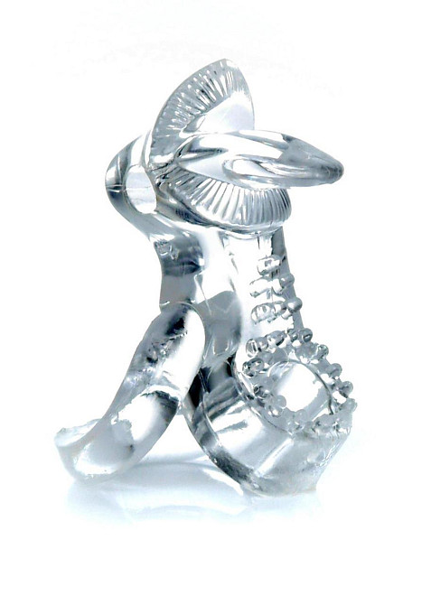 Ерекційне кільце - Tongue Vibro CockRing Clear Sex Aura Київ - фото 7