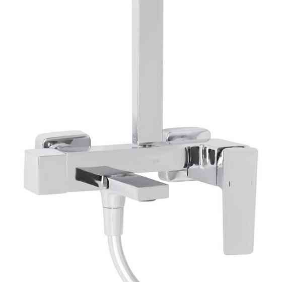 Душевая система для ванны из латуни Qtap Gemini на три потребителя (с изливом) QT51103KNC Chrome Харьков