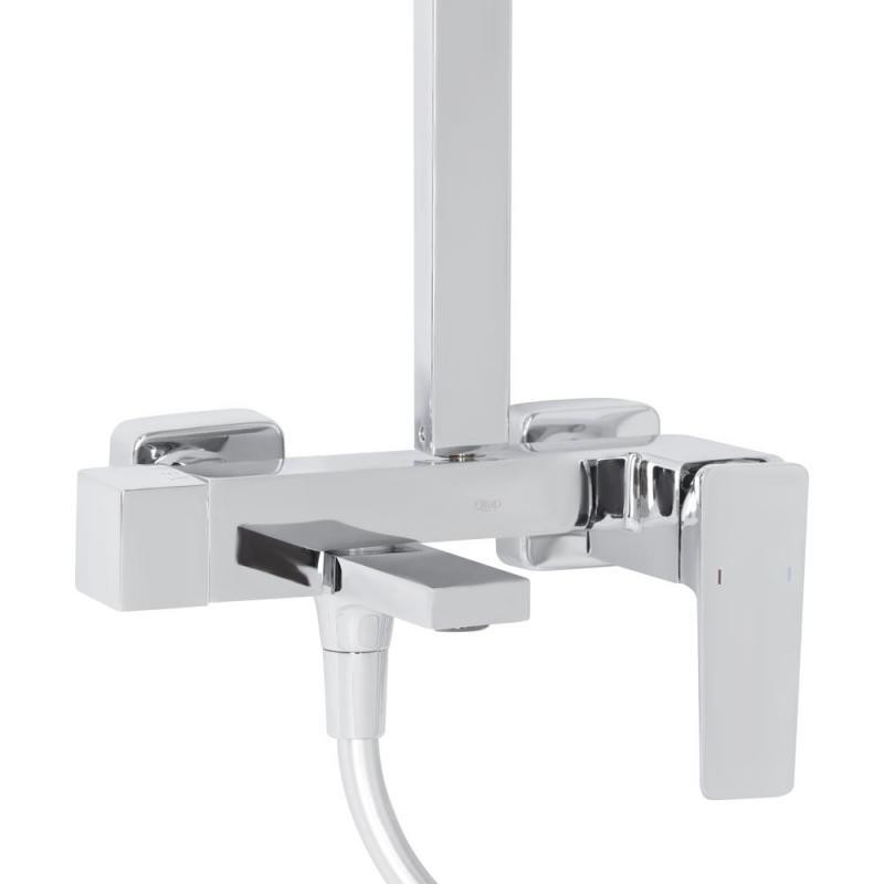 Душевая система для ванны из латуни Qtap Gemini на три потребителя (с изливом) QT51103KNC Chrome Харьков - изображение 3