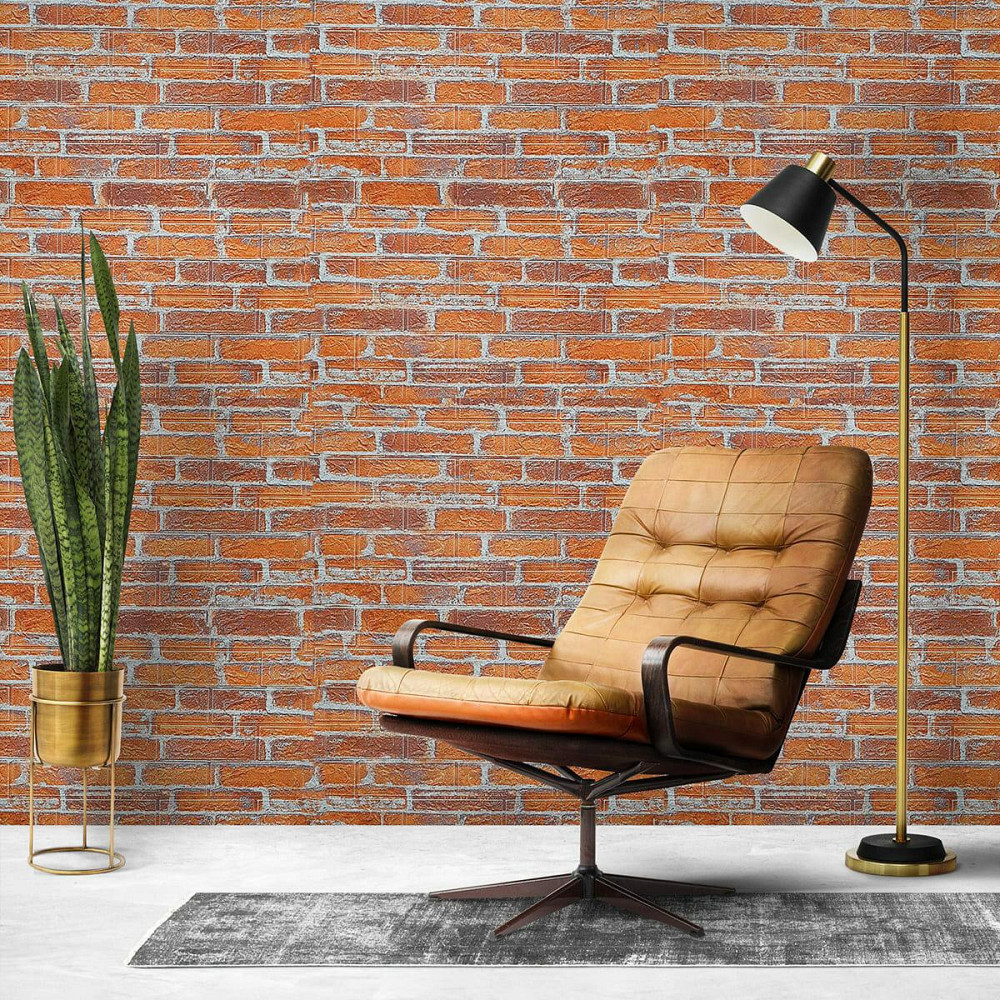 Декоративная 3D панель 700x770x5мм Рыжий Екатеринославский кирпич (044) SW-00000037 Киев - изображение 5