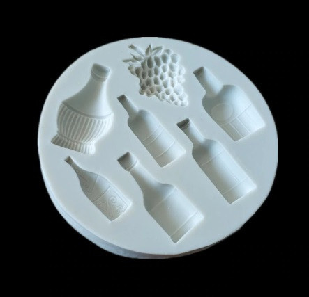 Молд силиконовый Вино и виноград 84 мм серый Киев - изображение 8