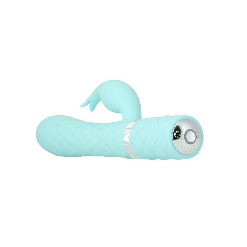 Роскошный кролик с ротацией и вибрацией Pillow Talk Lively, Teal, кристалл Сваровски, тройной отрост Sex Aura Киев - изображение 3