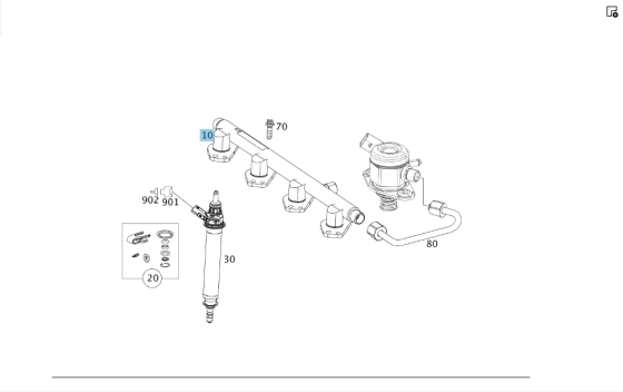 Mercedes-Benz  A2700701095 Паливна рампа CLA C117 CLA Shooting Brake X117 GLA X156 A-class W176 B-class W242 B-class W246 M270 Одеса
