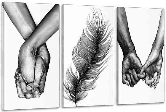 Модульна картина у вітальню/ спальню    Руки       ART-090_3A 70х130 см Київ