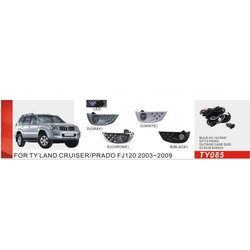 Дополнительные фары Toyota Prado FJ120 2003-09 TY-085E H3 12V 55W + LED 2W с электропроводкой для противотуманных и ходовых огней Харьков - изображение 1