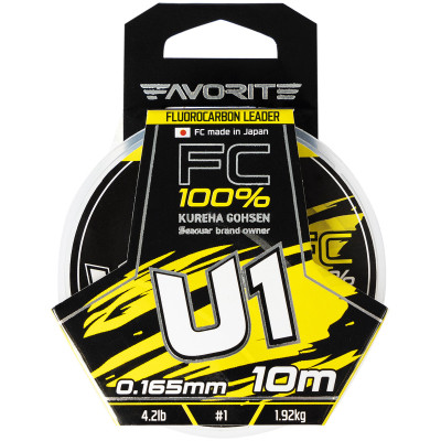 Флюорокарбон Favorite U1 FC 10m 1.0/0.165mm 4.2lb/1.92kg (1693.11.75) Вінниця - фото 2