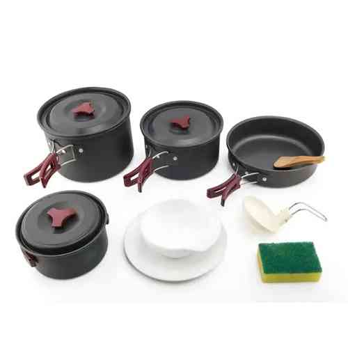 Набор походной посуды складной на 6 персон, 14 предметов, алюминий, AL-601 Винница