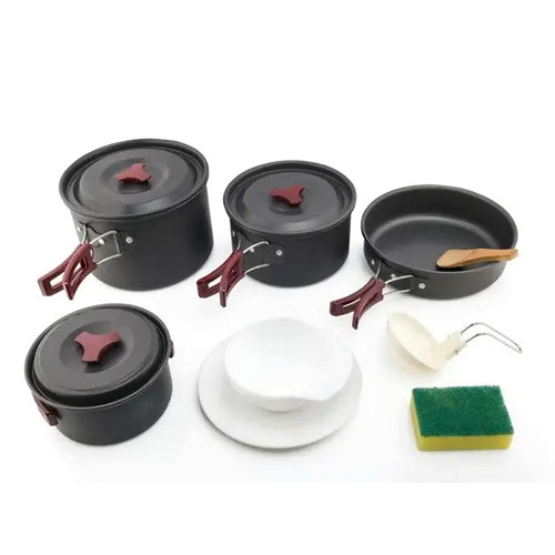 Набор походной посуды складной на 6 персон, 14 предметов, алюминий, AL-601 Вінниця - фото 4