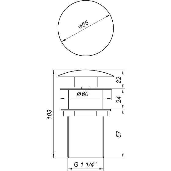 Донний клапан Globus Lux HG15-03A (Click-clack) Луцьк